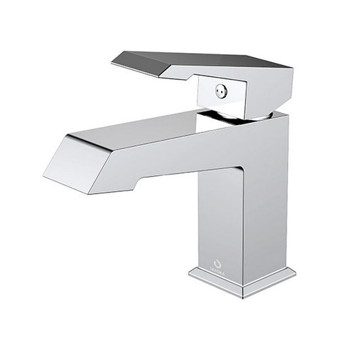 Image of Lexora Labaro Brass Single Hole Bathroom Faucet - Chrome | LFS3011CH
