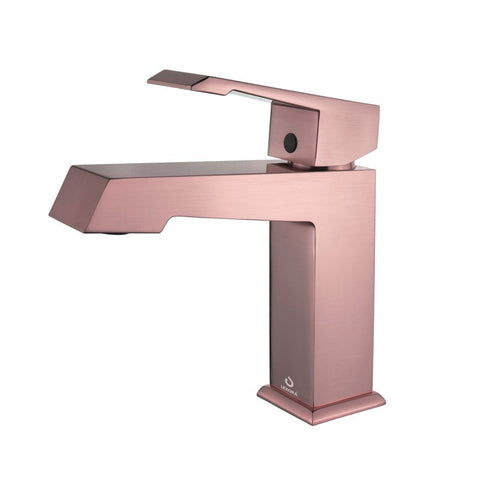Image of Lexora Labaro Brass Single Hole Bathroom Faucet - Rose Gold | LFS3011RG