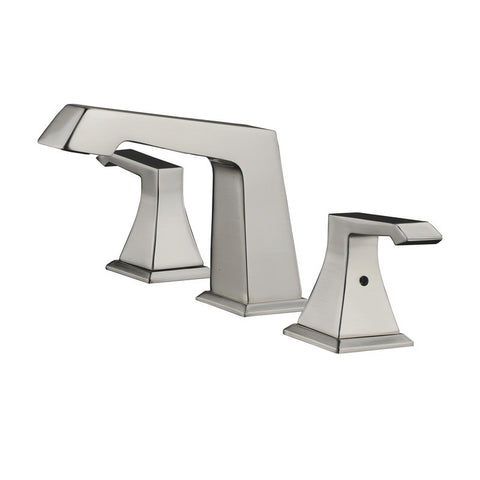 Image of Lexora Balduina Brass 3 Hole 8" Widespread Bathroom Faucet - Brushed Nickel | LFT4011BN