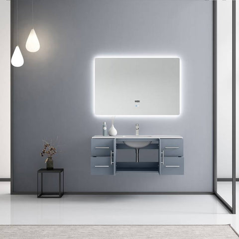 Image of Lexora Geneva Transitional Dark Grey 48" Single Sink Vanity Set | LG192248DBDSLM48F