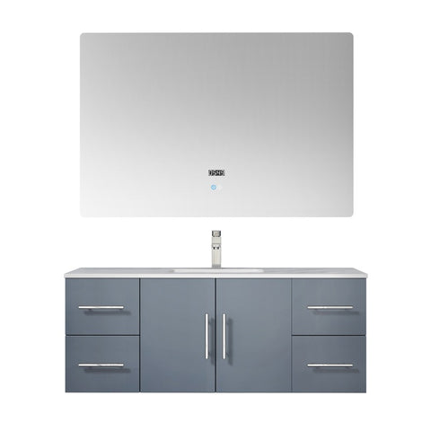 Image of Lexora Geneva Transitional Dark Grey 48" Single Sink Vanity Set | LG192248DBDSLM48F
