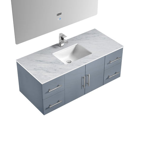 Image of Lexora Geneva Transitional Dark Grey 48" Single Sink Vanity Set | LG192248DBDSLM48F