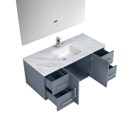 Image of Lexora Geneva Transitional Dark Grey 48" Single Sink Vanity Set | LG192248DBDSLM48F