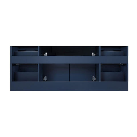 Image of Lexora Geneva Transitional Navy Blue 48" Vanity with 48" Led Mirror, no Top | LG192248DE00LM48