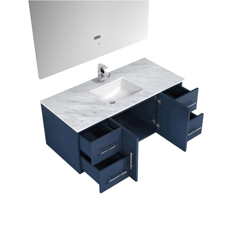 Image of Lexora Geneva Transitional Navy Blue 48" Single Sink Vanity Set | LG192248DEDSLM48F