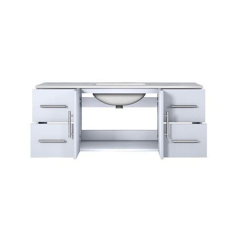 Image of Lexora Geneva Transitional Glossy White 48" Single Sink Vanity | LG192248DMDS000