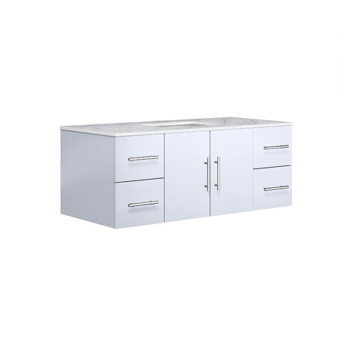 Image of Lexora Geneva Transitional Glossy White 48" Single Sink Vanity | LG192248DMDS000