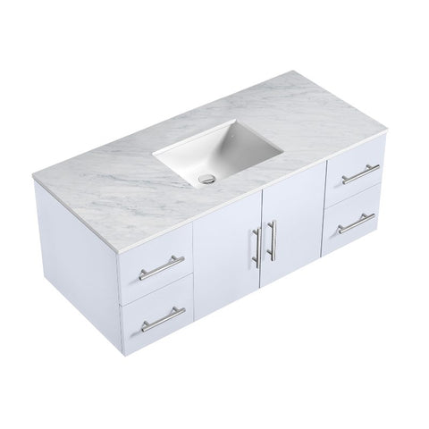 Image of Lexora Geneva Transitional Glossy White 48" Single Sink Vanity | LG192248DMDS000