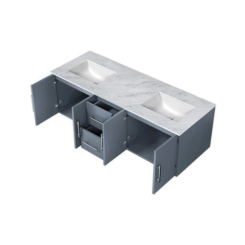 Image of Lexora Geneva Transitional Dark Grey 60" Double Sink Vanity | LG192260DBDS000