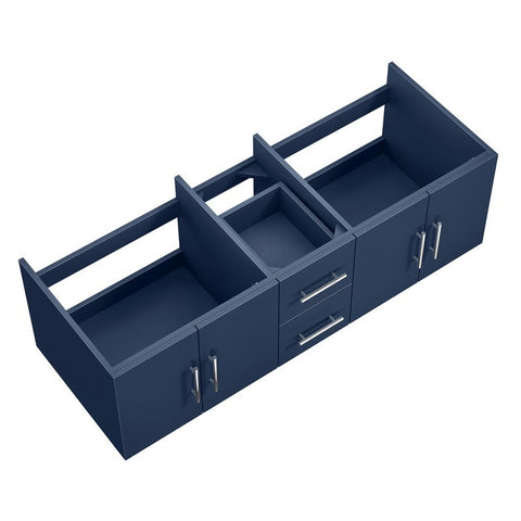 Image of Lexora Geneva Transitional Navy Blue 60" Vanity Cabinet Only | LG192260DE00000