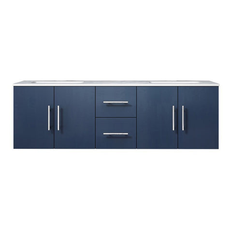 Image of Lexora Geneva Transitional Navy Blue 60" Double Sink Vanity | LG192260DEDS000