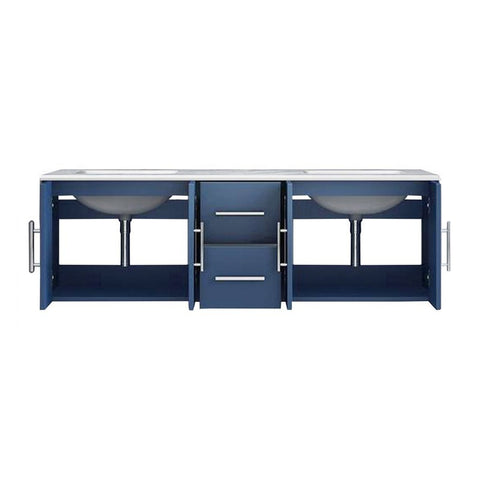 Image of Lexora Geneva Transitional Navy Blue 60" Double Sink Vanity | LG192260DEDS000
