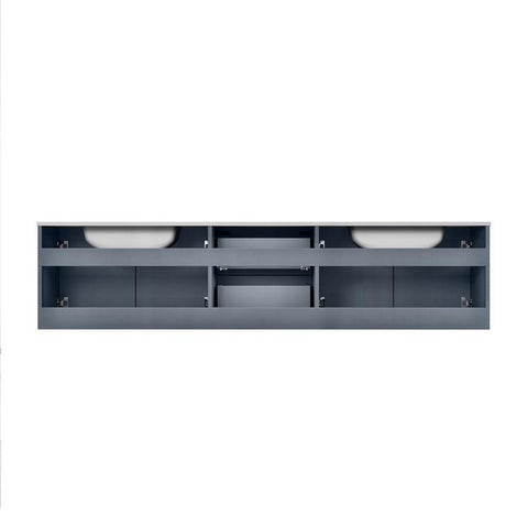 Image of Lexora Geneva Transitional Dark Grey 72" Double Sink Vanity | LG192272DBDS000