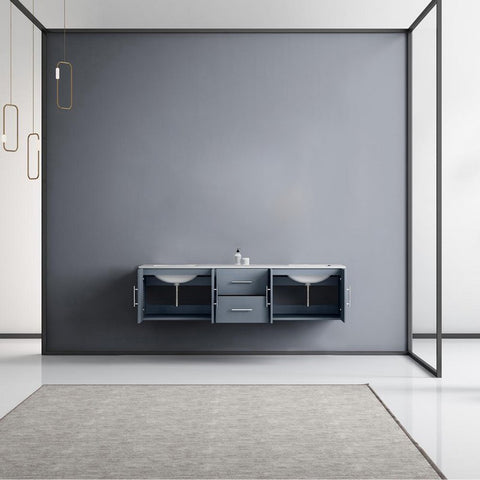 Image of Lexora Geneva Transitional Dark Grey 72" Double Sink Vanity | LG192272DBDS000