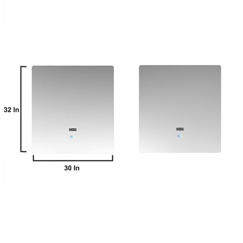 Image of Geneva Transitional Dark Grey 72" Double Sink Vanity with 30" Led Mirrors | LG192272DBDSLM30