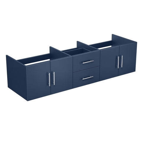 Image of Lexora Geneva Transitional Navy Blue 72" Vanity Cabinet Only | LG192272DE00000