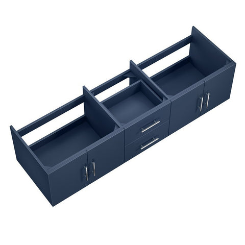 Image of Lexora Geneva Transitional Navy Blue 72" Vanity Cabinet Only | LG192272DE00000