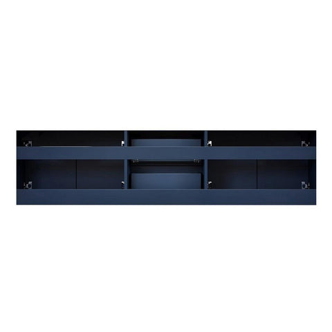 Image of Lexora Geneva Transitional Navy Blue 72" Double Sink Vanity with 30" Led Mirrors, no Top | LG192272DE00LM30