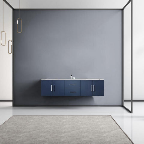 Image of Lexora Geneva Transitional Navy Blue 72" Double Sink Vanity | LG192272DEDS000