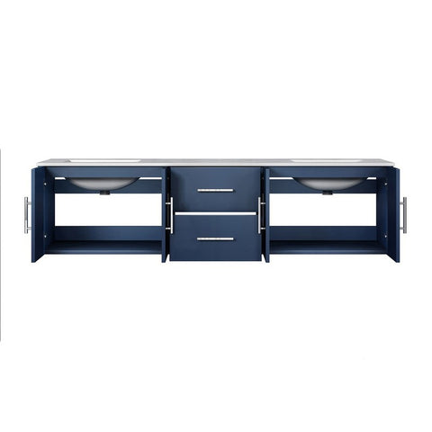 Image of Lexora Geneva Transitional Navy Blue 72" Double Sink Vanity | LG192272DEDS000