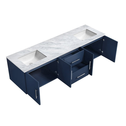 Image of Lexora Geneva Transitional Navy Blue 72" Double Sink Vanity | LG192272DEDS000