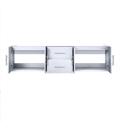 Image of Lexora Geneva Transitional Glossy White 72" Vanity Cabinet Only | LG192272DM00000