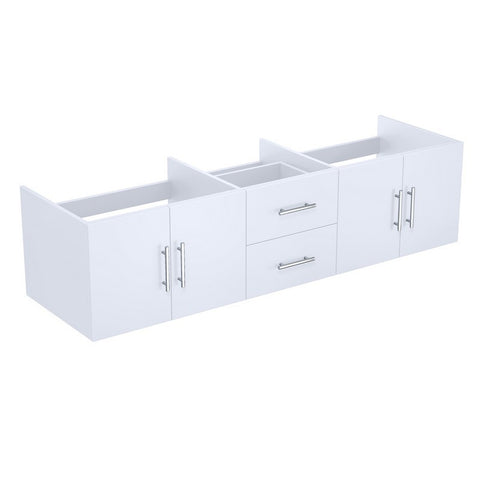 Image of Lexora Geneva Transitional Glossy White 72" Vanity Cabinet Only | LG192272DM00000