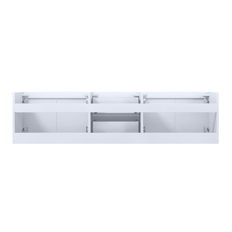 Image of Lexora Geneva Transitional Glossy White 72" Vanity Cabinet Only | LG192272DM00000