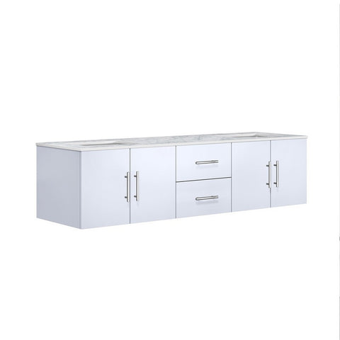Image of Lexora Geneva Transitional Glossy White 72" Double Sink Vanity | LG192272DMDS000