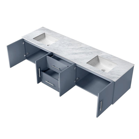 Image of Lexora Geneva Transitional Dark Grey 80" Double Sink Vanity | LG192280DBDS000