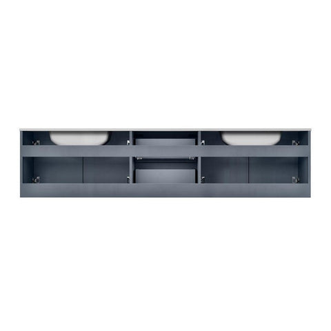 Image of Lexora Geneva Transitional Dark Grey 80" Double Sink Vanity | LG192280DBDS000