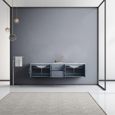 Image of Lexora Geneva Transitional Dark Grey 80" Double Sink Vanity | LG192280DBDS000