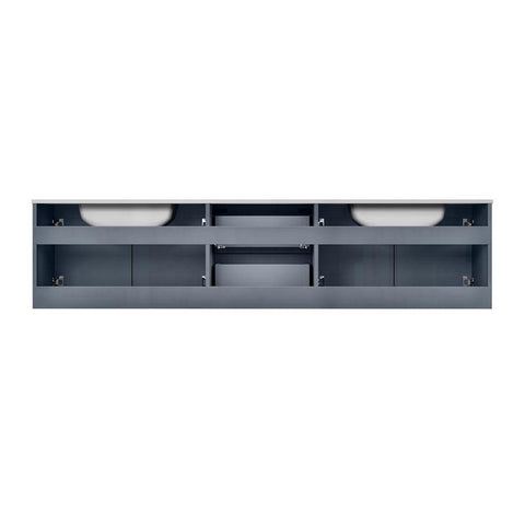 Image of Lexora Geneva Transitional Dark Grey 80" Double Sink Vanity Set | LG192280DBDSLM30F