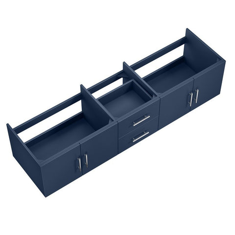 Image of Lexora Geneva Transitional Navy Blue 80" Vanity Cabinet Only | LG192280DE00000