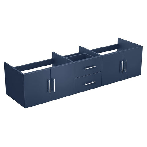 Image of Lexora Geneva Transitional Navy Blue 80" Vanity Cabinet Only | LG192280DE00000