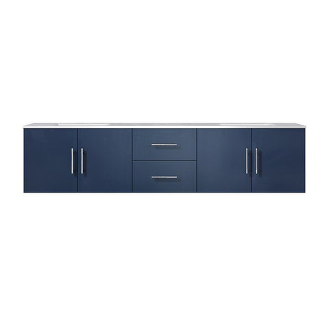 Image of Lexora Geneva Transitional Navy Blue 80" Double Sink Vanity | LG192280DEDS000