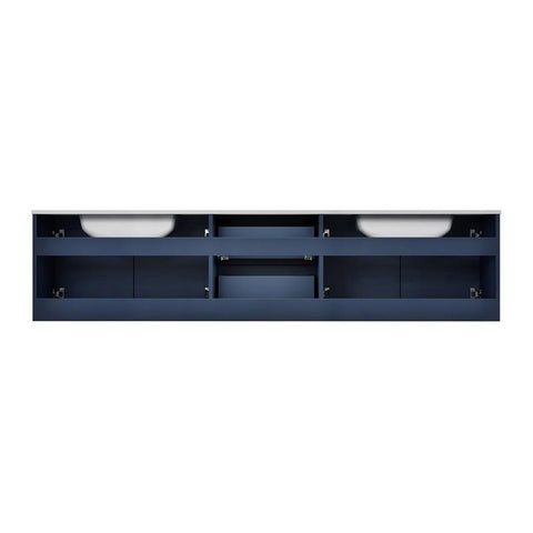 Image of Lexora Geneva Transitional Navy Blue 80" Double Sink Vanity | LG192280DEDS000