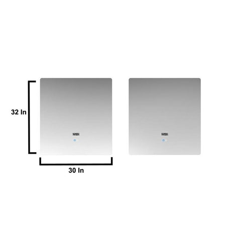 Image of Geneva Transitional Navy Blue 80" Double Sink Vanity with 30" Led Mirrors | LG192280DEDSLM30