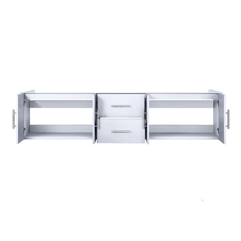 Image of Lexora Geneva Transitional Glossy White 80" Vanity Cabinet Only | LG192280DM00000