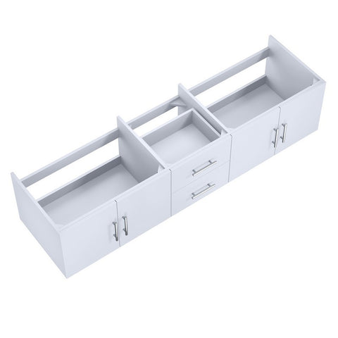 Image of Lexora Geneva Transitional Glossy White 80" Vanity Cabinet Only | LG192280DM00000