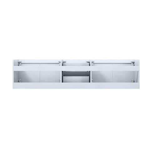 Image of Lexora Geneva Transitional Glossy White 80" Vanity Cabinet Only | LG192280DM00000