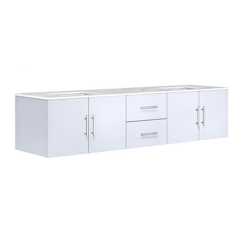 Image of Lexora Geneva Transitional Glossy White 80" Double Sink Vanity | LG192280DMDS000