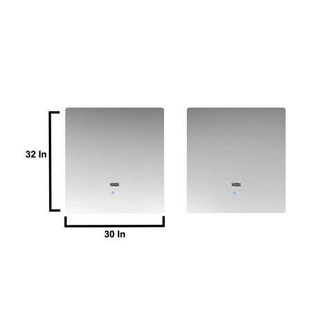 Image of Geneva Transitional Glossy White 80" Double Sink Vanity with 30" Led Mirrors | LG192280DMDSLM30