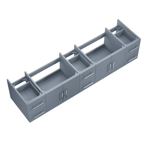 Image of Lexora Geneva Transitional Dark Grey 84" Vanity Cabinet Only | LG192284DB00000