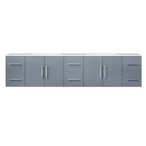Image of Lexora Geneva Transitional Dark Grey 84" Double Sink Vanity | LG192284DBDS000