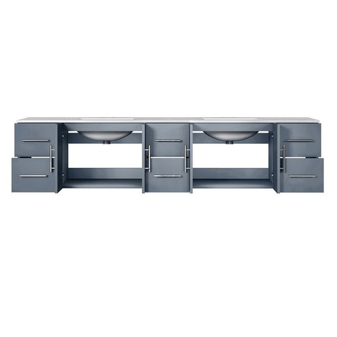 Image of Lexora Geneva Transitional Dark Grey 84" Double Sink Vanity | LG192284DBDS000