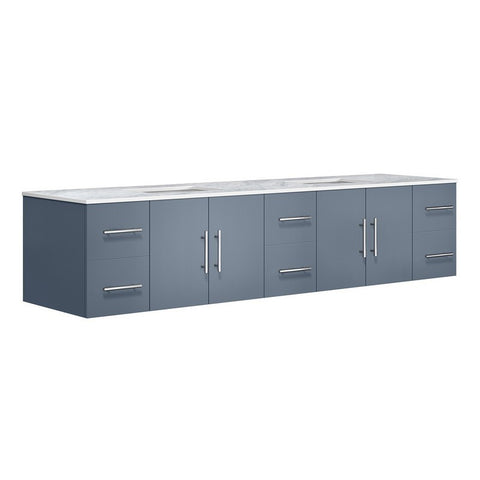 Image of Lexora Geneva Transitional Dark Grey 84" Double Sink Vanity | LG192284DBDS000