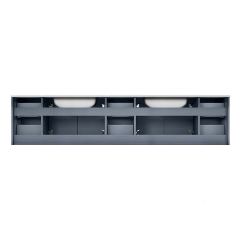 Image of Geneva Transitional Dark Grey 84" Double Sink Vanity with 36" Led Mirrors | LG192284DBDSLM36