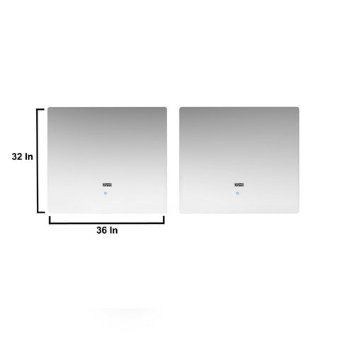 Image of Geneva Transitional Dark Grey 84" Double Sink Vanity with 36" Led Mirrors | LG192284DBDSLM36