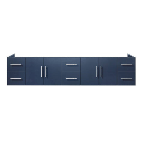 Image of Lexora Geneva Transitional Navy Blue 84" Vanity Cabinet Only | LG192284DE00000